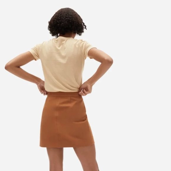 Everlane Mini Skirt size 6 Acorn - Picture 2 of 7